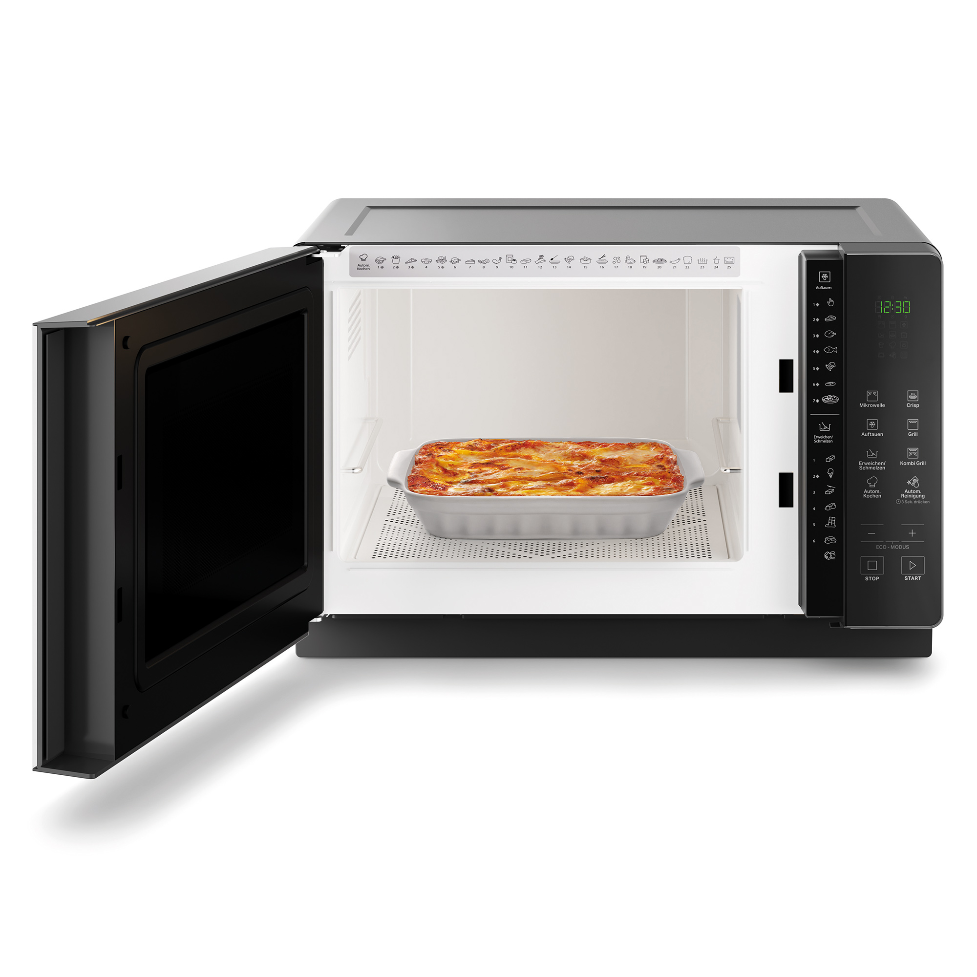 Pizza Aufwarmen Mikrowelle Wie Lange BAUKNECHT Mikrowelle MF 206 SB Grillfunktion Crisp-Funktion 800W | eBay